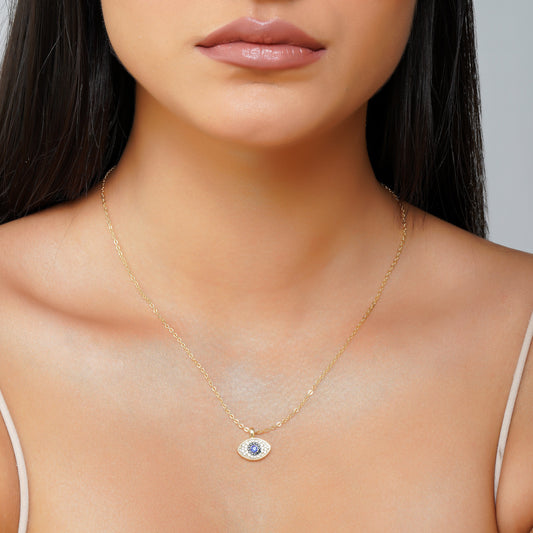 Dainty evil eye necklace