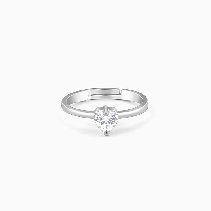 Silver Zircon Love Island Ring