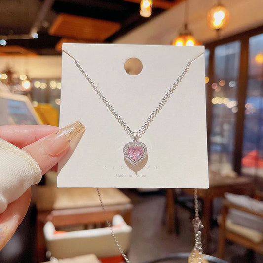My Whole Heart Necklace- pink